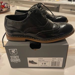 Stacy Adams Toddler/Little Boy’s black dress shoes - size 9 toddler Like New